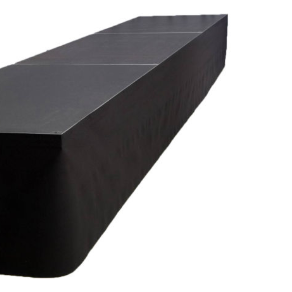 Podiumrok | 40 cm hoog | Zwart | Per 2 meter